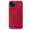 Husa pentru iPhone 15 Plus - Nillkin QIN Leather Case - Rosie