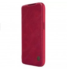 Husa pentru iPhone 15 Plus - Nillkin QIN Leather Case - Rosie