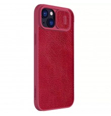 Husa pentru iPhone 15 Plus - Nillkin QIN Leather Case - Rosie