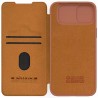 Husa pentru iPhone 15 Plus - Nillkin QIN Leather Case - Maro