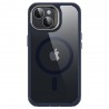 Husa pentru iPhone 15 Plus + Folie - ESR Armor Tough Kickstand HaloLock - Clear Albastra inchisa