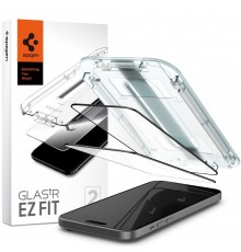 Folie pentru iPhone 15 (set 2) - Spigen Glas.TR EZ FIT - Clear