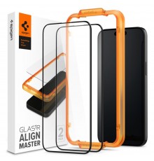 Folie pentru iPhone 15 (set 2) - ESR Tempered Glass - Negru