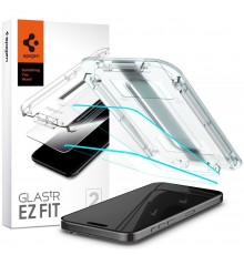 Folie pentru iPhone 15 Pro - Spigen Glas.TR EZ FIT - Clear