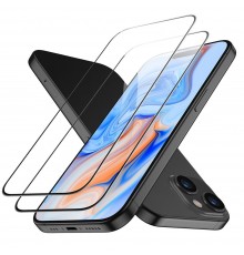 Folie pentru iPhone 15 Plus (set 2) - ESR Tempered Glass - Negru