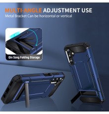 Husa pentru Samsung Galaxy A14 4G / A14 5G - Techsuit Hybrid Armor Kickstand - Albastra