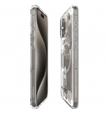 Husa pentru iPhone 15 Pro - Spigen Ultra Hybrid MagSafe Zero One - Natural Titanium