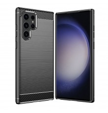 Husa pentru Samsung Galaxy S24 Ultra - Techsuit Carbon Silicone - Neagra