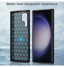 Husa pentru Samsung Galaxy S24 Ultra - Techsuit Carbon Silicone - Neagra