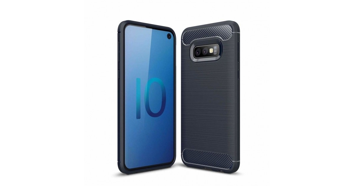 Husa Tpu Carbon pentru Samsung Galaxy S10e, Midnight Blue