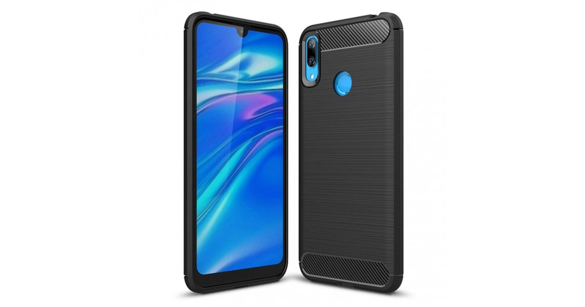 Husa Tpu Carbon pentru Huawei Y7 (2019), Neagra