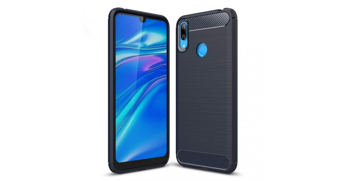 Husa Tpu Carbon pentru Huawei Y7 (2019), Midnight Blue