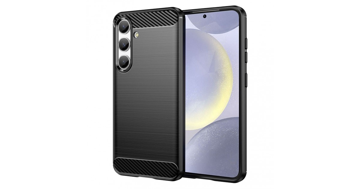 Husa pentru Samsung Galaxy S24 - Techsuit Carbon Silicone - Neagra