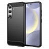 Husa pentru Samsung Galaxy S24 - Techsuit Carbon Silicone - Neagra