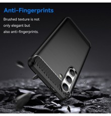 Husa pentru Samsung Galaxy S24 - Techsuit Carbon Silicone - Neagra