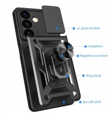 Husa pentru Samsung Galaxy S24 - Techsuit CamShield Series - Neagra