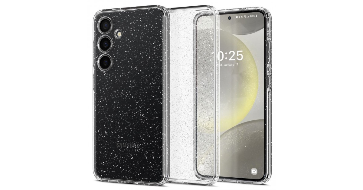 Huse pentru Samsung Galaxy S24 - Spigen Liquid Crystal Glitter - Crystal Quartz