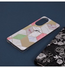 Husa Carcasa Spate pentru Huawei Nova 9 / Honor 50 - Marble Design, Hexagoane Violet