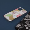 Husa Carcasa Spate pentru iPhone 13 - Marble Design, Hexagoane Violet