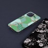 Husa Carcasa Spate pentru iPhone 13 Mini - Marble Design, Hexagoane Verzi