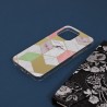 Husa Carcasa Spate pentru iPhone 13 Pro - Marble Design, Hexagoane Violet