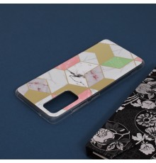 Husa Carcasa Spate pentru Samsung Galaxy S20 FE - Marble Design, Hexagoane Violet