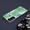 Husa Carcasa Spate pentru Samsung Galaxy S21 Plus - Marble Design, Hexagoane Verzi