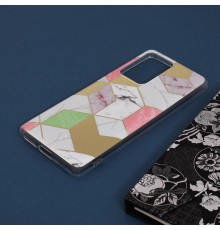 Husa Carcasa Spate pentru Xiaomi 11T / 11T Pro - Marble Design, Hexagoane Violet