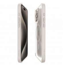 Husa pentru iPhone 15 Pro Max - Spigen Ultra Hybrid - Frost Natural Titanium