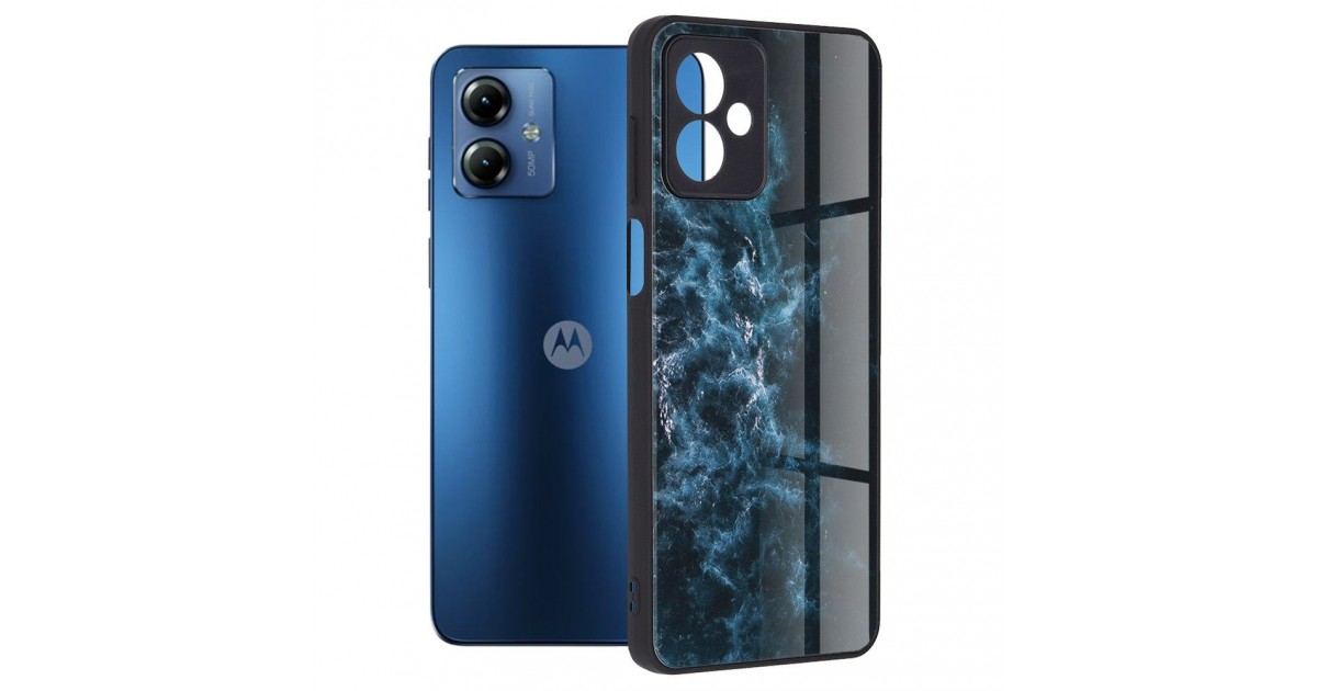 Husa pentru Motorola Moto G14 - Techsuit Glaze Series - Albastra Nebula