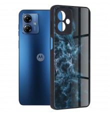Husa pentru Motorola Moto G14 - Techsuit Glaze Series - Albastra Nebula