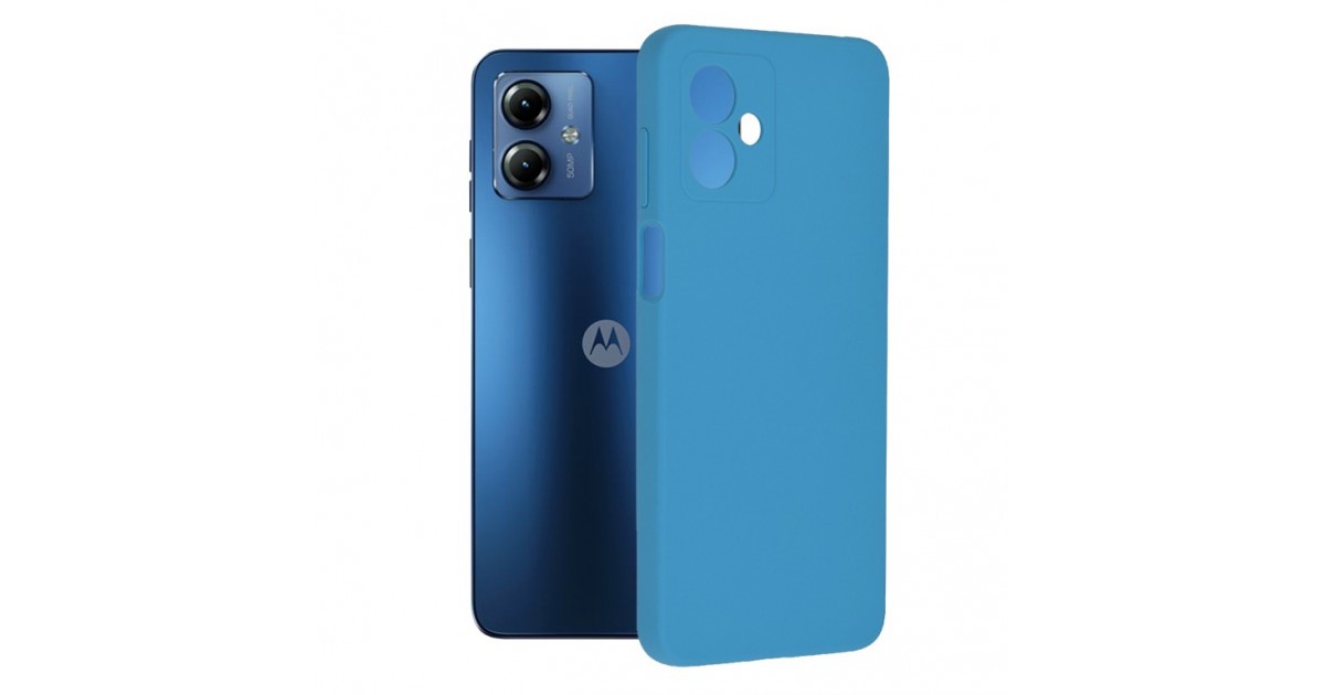 Husa pentru Motorola Moto G14 - Techsuit Soft Edge Silicone - Denim Albastra