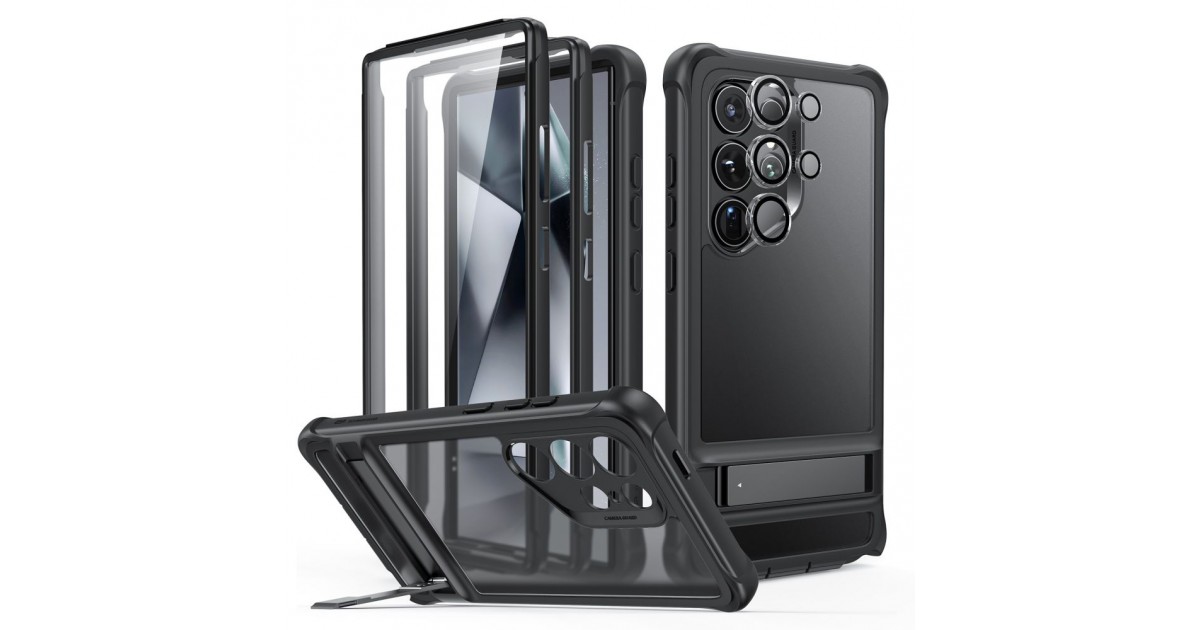 Husa pentru Samsung Galaxy S24 Ultra - ESR Shock Armor Kickstand - Frosted Neagra