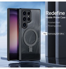 Husa pentru Samsung Galaxy S24 Ultra - Dux Ducis Aimo MagSafe Magnetic Stand - Neagra