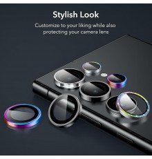 Folie Camera pentru Samsung Galaxy S24 Ultra (set 2) - ESR Lens Protector Tempered Glass - Negru