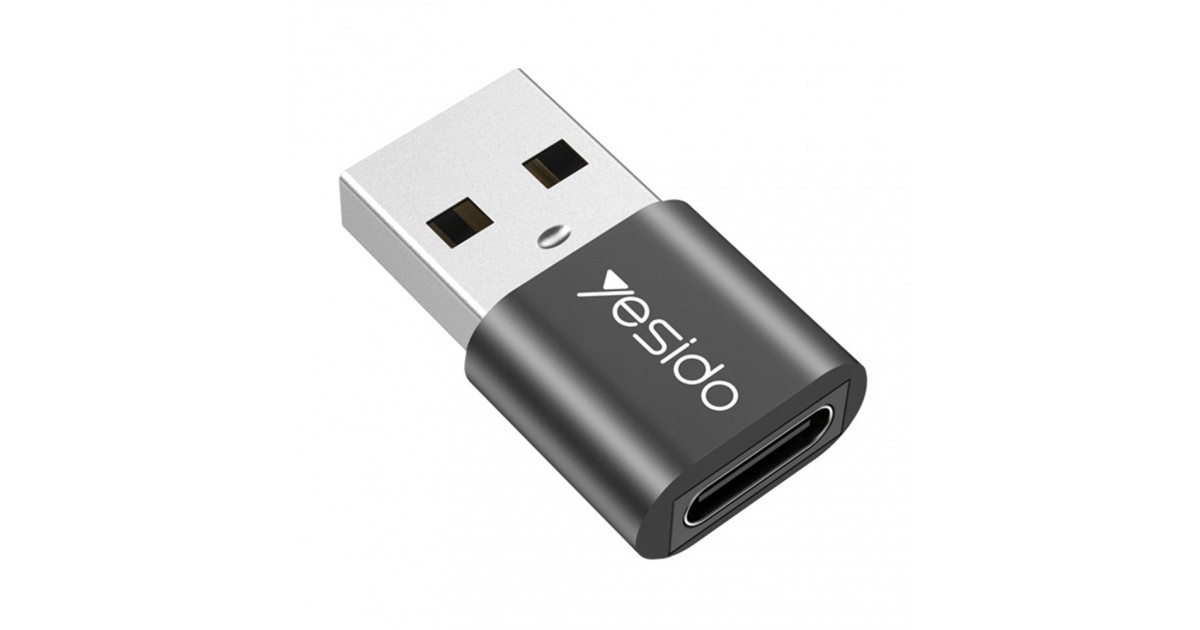 Adaptor OTG USB la Type-C 5Gbps - Yesido (GS09) - Negru