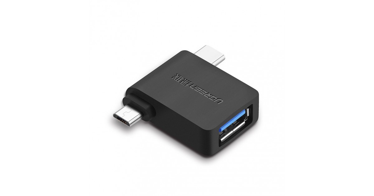 Adaptor OTG Micro-USB la Type-C, USB 3.0 5Gbps - Ugreen (30453) - Negru