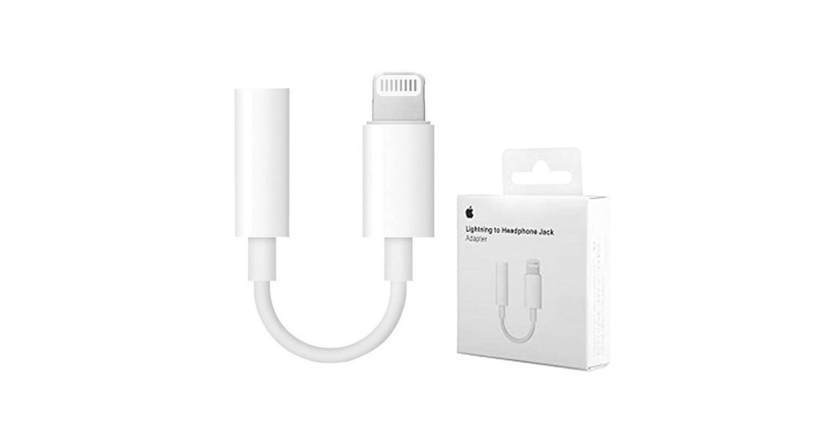 Adaptor Audio Lightning la Jack 3.5mm - Apple A1749 (MMX62ZMA/A) - Alb (Blister Packing)