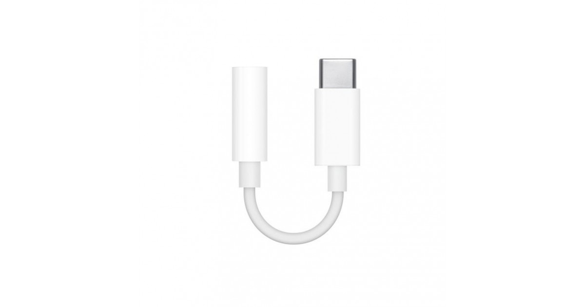 Apple - Audio Adapter (MU7E2ZM/A) - Type-C to Jack 3.5mm - Alb