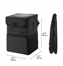 Cos de Gunoi Auto 24x16x16cm - Techsuit Foldable (CO-T3) - Negru