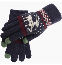 Manusi Touchscreen - Techsuit Raindeer Woolen (ST0002) - Albastru