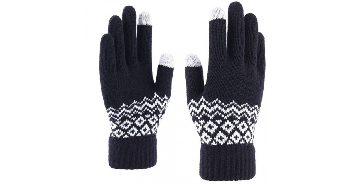 Manusi Touchscreen - Techsuit Knitting (ST0003) - Negru