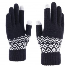 Manusi Touchscreen Gloves, Acrylic Unisex, Negru