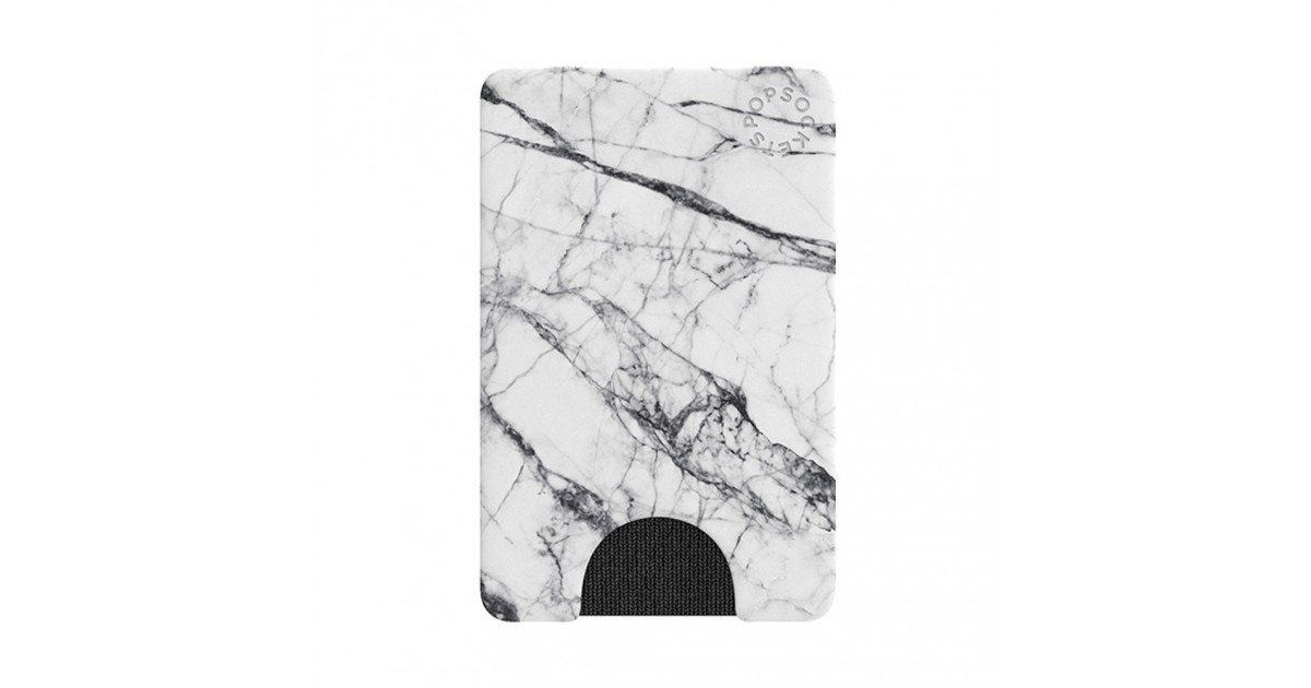 Portofel pentru telefon - PopSockets PopWallet - Alb Marble