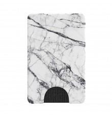 Portofel pentru telefon - PopSockets PopWallet - Alb Marble