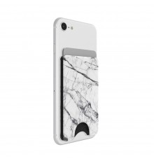 Portofel pentru telefon - PopSockets PopWallet - Alb Marble