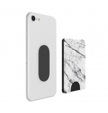 Portofel pentru telefon - PopSockets PopWallet - Alb Marble