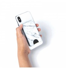 Portofel pentru telefon - PopSockets PopWallet - Alb Marble