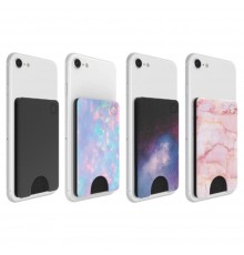 Portofel pentru telefon - PopSockets PopWallet - Alb Marble