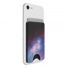 Portofel pentru telefon - PopSockets PopWallet - Albastru Galaxy